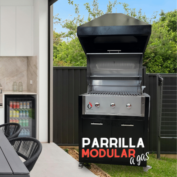 Parrilla modular a gas 80x50x25